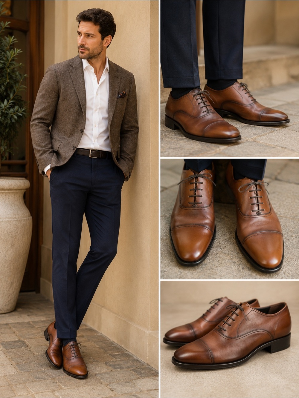 To Boot New‎ York "PIENZA" Plain Cap Toe Brown Oxford Size US 11 MSRP $198